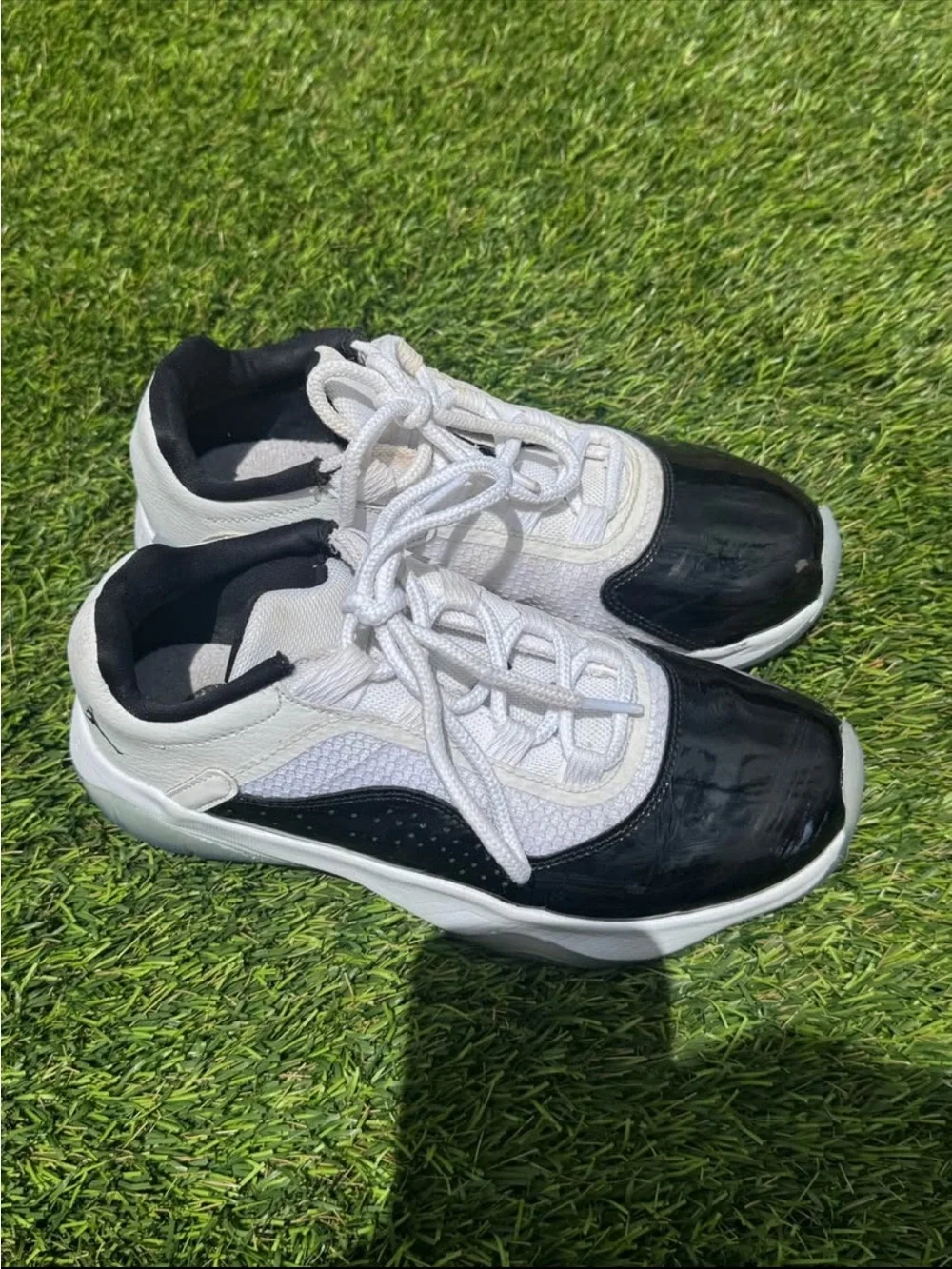 Jordan Kids Black and White Low-Top Sneakers